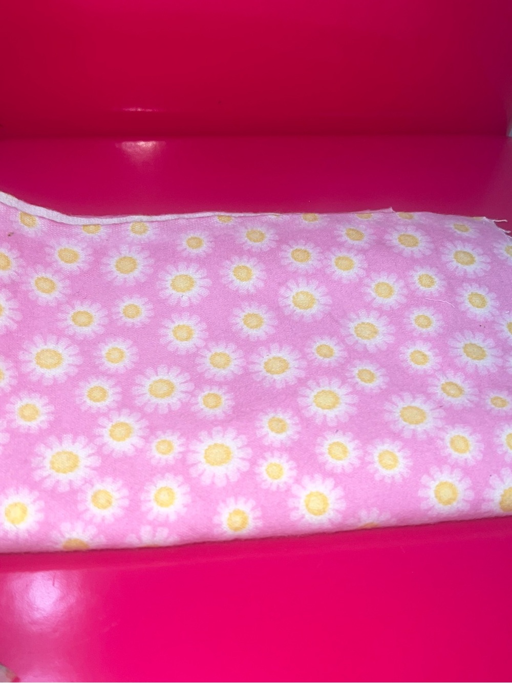 Faded Daisy Pink Flannel Fabric 18” x 44” wide